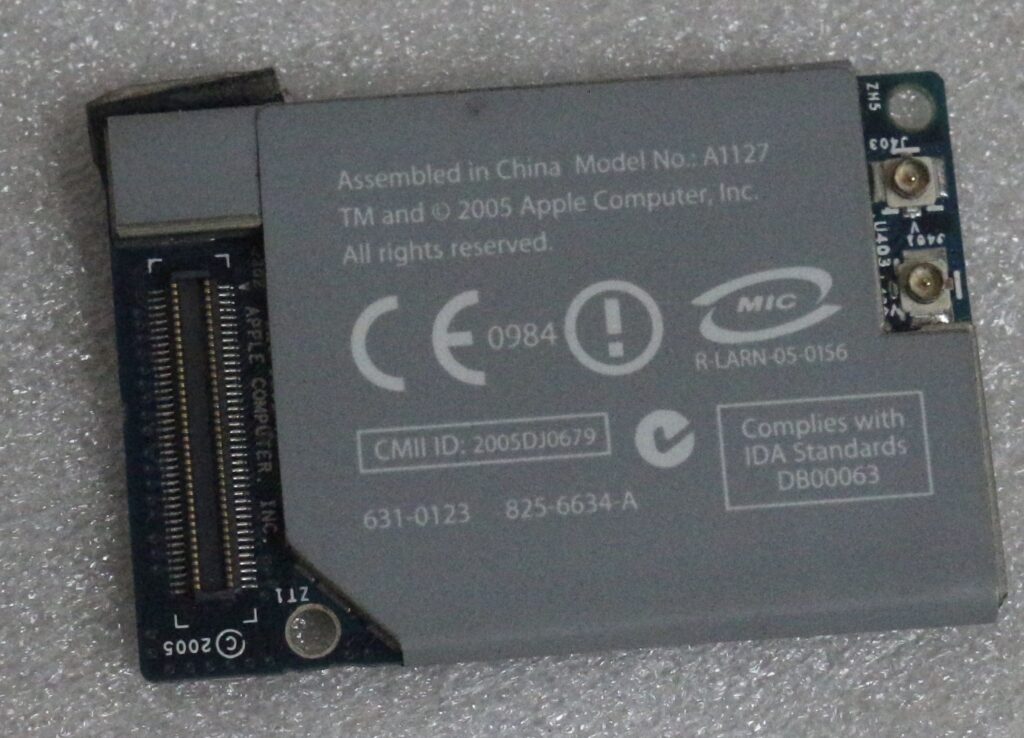 PowerBook G4 15" 17" DLSD  iMac G5 Airport Bluetooth Card A1127 825-6634